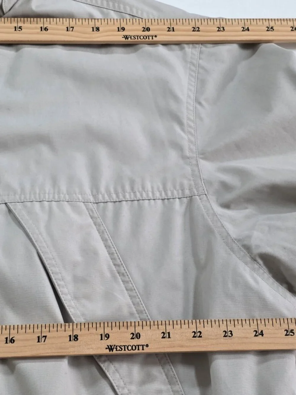 Vtg Eddie Bauer Field Jacket Men L Beige LS Grandpa Outdoor Heritage Lined FLAWS